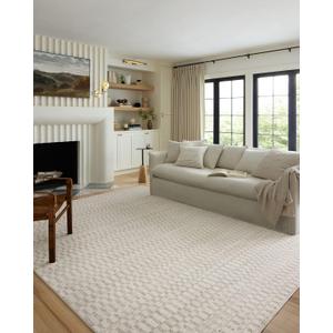 Loloi Kamala Collection KAM-05 Ivory/Grey 2'-7" x 8'-0" Runner Rug Ivory/Gray