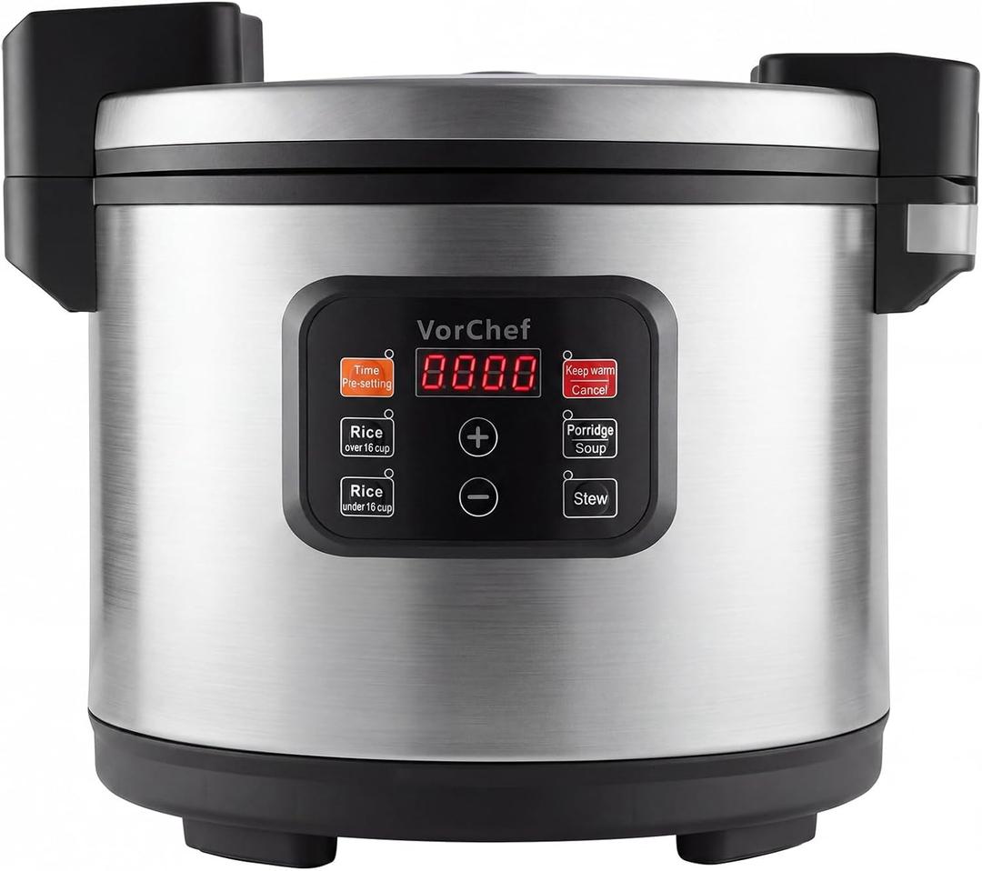 Commercial Rice Cooker & Warmer, Extra Large Rice Cooker, Professional Industrial Grain Cooker with Large Capacity, Easy One-Touch Operation, for Restaurant, Canteen and Hotel