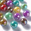 DanLingJewelry 220Pcs 16mm AB Color Acrylic Bubblegum Beads Opaque Round Beads Round Spacer Beads for Crafts Making Supplies