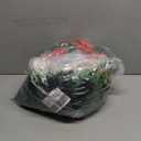 32 Feet Christmas Garland with Lights, DIY Christmas Tree Wall Corner Decor Tinsel Garland with Butterfly, Flower and Balls, Battery Operated (Battery Not Included) for DIY Decoration