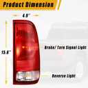 Boine Right Passenger Side Tail Light Compatible With 1997-2003 Ford F150 1999-2007 F250 F350 F450 F550 Super Duty Rear Light Brake Lamps (Right Passenger Side)