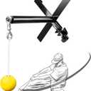 PLAYAPUT Portable Baseball Swing Trainer with The Tethered Ball,Premium Hitting/Batting Trainer System for Baseball and Softball,Easy Setup On Fence Hitting Trainer,Swing Trainer with Auto Reset