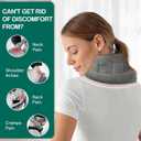 Microwavable Heating Pad for Neck and Shoulders Back 33 * 6" Extra Long Weighted Microwave Moist Heat Pack for Cramps, Pain Relief Warm Compress Neck Wrap to Relax Sore Muscles, Joints, 1 Pack
