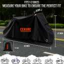 Heavy-Duty 600D, 1-2 Bikes Bike Cover Transport on Rack - Accident Proof Reflective Design Bike-Covers for 2 Bikes on Rear Bike Rack Ultra Waterproof Ebike Cover