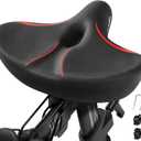 Oversized Bike Seat Compatible with Peloton, Comfort Bicycle Seat Replacement for Men & Women, Extra Wide Bike Saddle Compatible with Peloton, Echelon, Exercise, Electric, Cruiser Bikes