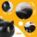 H&W Black Cat Piggy Bank for Girls,Plastic Coin Bank,Unbreakable Money Bank,Cute Piggy Bank for Kids,First Money Box,Best Birthday