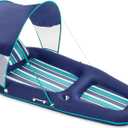 Aqua Luxury Water Pool Lounge  Extra Large  Inflatable Pool Floats for Adults with Headrest, Backrest, Footrest & Cupholder  Multiple Colors/Styles