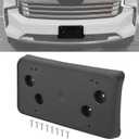 Front Bumper License Plate Frame Bracket Compatible with Chevy Suburban Tahoe 2021 2022 2023 2024, Black License Frame Holder Mounting