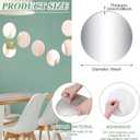 Cindeer Set of 24 Acrylic Round Mirror Plate Circle Mirror Trays Wedding Baby Shower Party Centerpieces for Tables Self Adhesive Non Glass Stickers for Home or Wall Candle Crafts Decor(16 Inch)