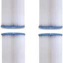 Type A or C 29000e Replacement Filter Cartridge for INTEX Easy Set Above Ground Pools, Compatible with Krystal Clear C1000 C1500 Pumps, Pack of 4