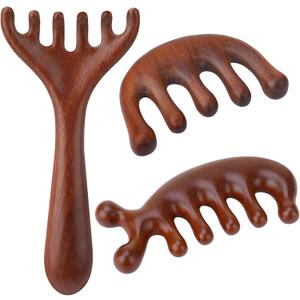ProSuites 3 Pcs Wooden Head Scalp Massager Comb, Head Massage Tool for Relaxation Hair Gua Sha Comb for Mother,Gaughter,Wife