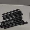 Uni-Ball Onyx Rollerball Pens, Micro Point, 0.5 mm, Black Barrel, Blue Ink, Pack Of 12
