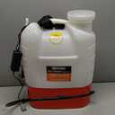 Battery Powered Backpack Sprayer - 4.2 Gallon, 8 Nozzles, 100PSI Cutoff, Long Battery Life, Wide Mouth, High-Pressure Spray Hose, Trigger Lock, Pressure Knob Controller