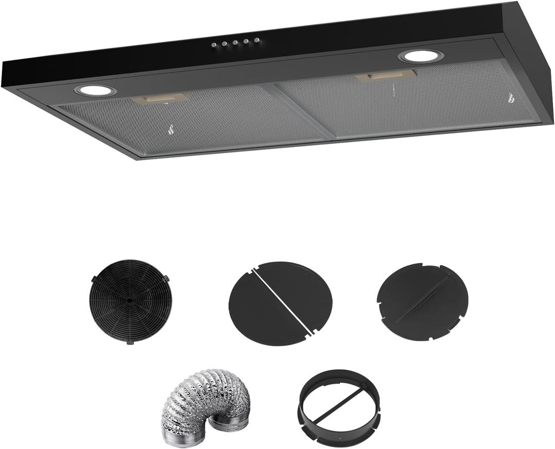 range hoods kitchen hood vent 30-Inch Under Cabinet Range Hood  3-Speed, Dishwasher-Safe Filter, LED Lights, Ducted/Ductless Installation range hoods kitchen hood vent