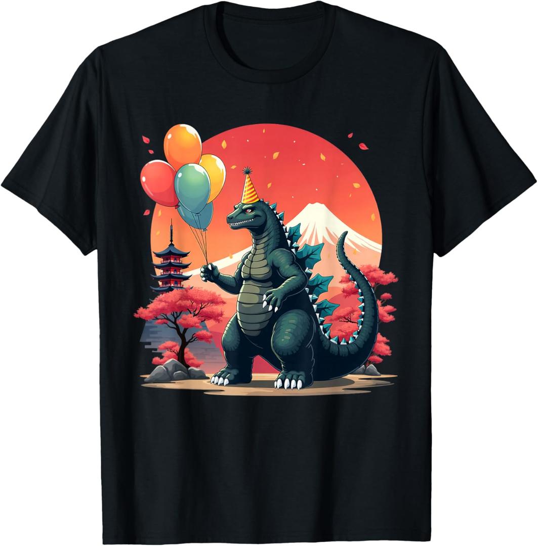 Kaiju Birthday Japan Monster Movie Bday Party T-Shirt, M