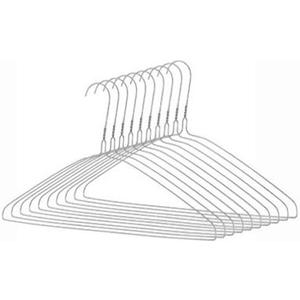 Whitmor Everyday Hangers Set of 10, Silver