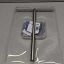 RUACQ Hand Towel Stand, 16" T-Shape Hand Towel Holder Stand for Bathroom, Kitchen and Countertop Towel Holder 304 Stainless Steel Hand Towel Rack with Weighted Base (Brushed Nickel)