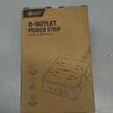 20Ft Long Extension Cord, Flat Plug Power Strip with 8 Outlets & 4 USB Ports (2 USB C), Wall Mountable Surge Protector, Desk Charging Station for Home Office, College Dorm Room Essentials (White)