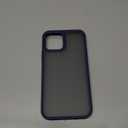 TORRAS Shockproof Compatible for iPhone 12 Case for iPhone 12 Pro Case, [Military Grade Drop Tested] Translucent Matte Hard PC Back with Soft Silicone Edge Slim Protective Guardian, Blue