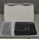 Ergonomic Wireless Keyboard with Wrist Rest-Low-Profile,Phone/Tablet Holder,Quiet DesignWindows & Mac OSFull Size Cordless USB Computer Keyboard for Desktop,Laptop, PC, Mac, Windows-Grey