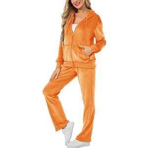 Velour Track Suits for Women Set Fall Sweatsuits 2 Piece