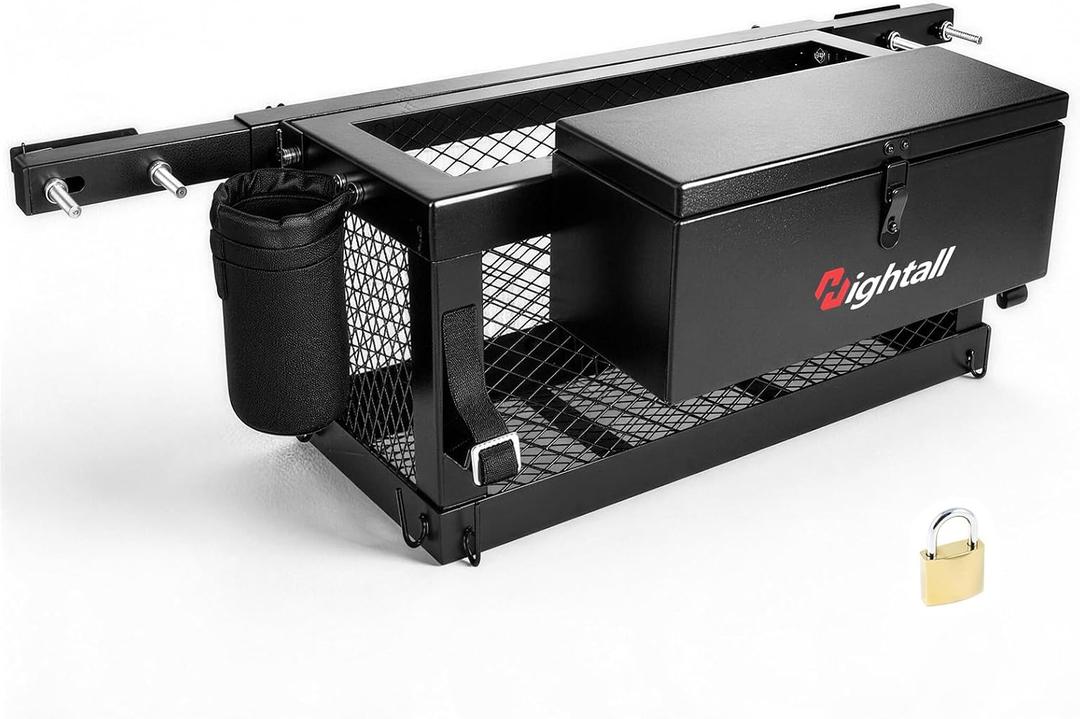 hightall Universal Tractor Tool Box,Tractor Basket Toolbox,24"x10"x10" Tool Holder,Compatible with John Deere/Kubota Tractors/Zero Turn Mower