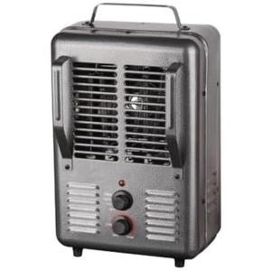 1500W Milkhouse Utility Heater - with Thermostat, Black