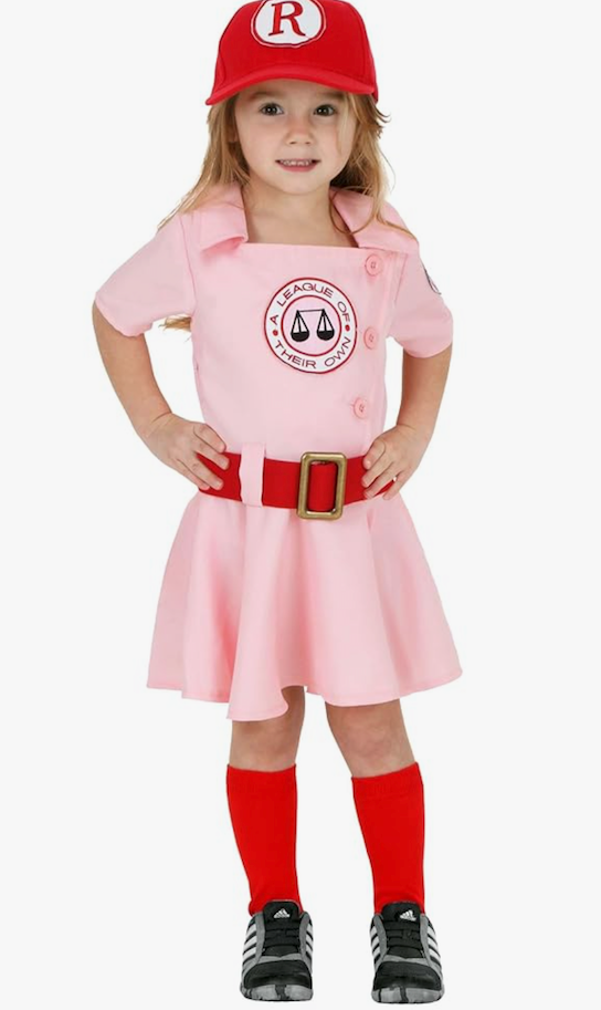 Fun Costumes A League of Their Own Toddler Dottie Baseball Costume - Pink - 2T