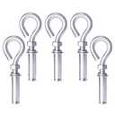 5 Pack 304 Stainless Steel Heavy Duty Eyebolt Anchors, M10 Concrete Wall Anchors with Ring, Expansion Eyebolt Fasteners for Hanging & Lifting in Concrete/Masonry