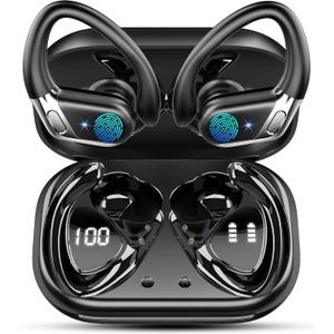 Ear buds Wireless Earbuds, Bluetooth 5.4 headphones Sport 2026 Noise Cancelling, Running Headphones 50 Hrs, Over Ear Earbuds with Ear Hooks, Bluetooth Earphones with Mic/IP7 Waterproof for Android/iOS