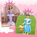 Meland Princess Dress Up Trunk for Girls 3-8, 16PCS Princess Toys Set, Pretend Play Gift for Birthday, Christmas, Halloween
