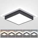 EIDISUNY Modern LED Ceiling Light, 13 Inches Square Ceiling Light, 5CCT Flush Mount Ceiling Light, Hallway Ceiling Lighting Fixtures for Living Room Bedroom Bathroom Kitchen