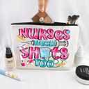 Nurses Gifts For Nurse Makeup Bag Funny Nurse Gifts For Women Graduation Gift For Nurse Female Nursing Student Nurses Week Gifts Medical Assistant Gift Appreciation Travel Makeup Bag