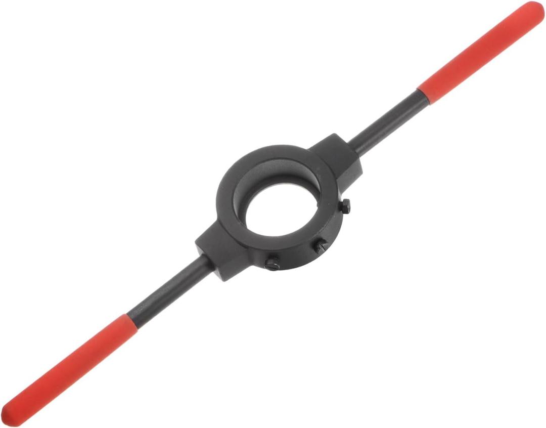 uxcell Die Stock Handle Wrench, for Metric M27-M36 (Metric) / 1-1/16"-1-7/16" (UNC/UNF) / 65mm OD Round Dies, 65mm x 25mm Threading Die Holder with Plastic Handle