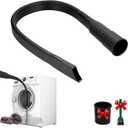 EZ SPARES Flexible Vacuum Crevice Attachment,Crevice Tool,25-inch Crevice Brush Tool Kit for Most 1-1/4" and 1-3/8"(32mm-35mm)Vacuum Hoses,Reach Deep Into Hidden Spaces(with An Adapter and Mini Brush)