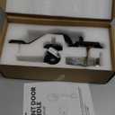 Front Door Handleset Entry Door Handle Set with Cove Knob for Right and Left Handed Sided Doors, Interior and Exterior Entrance Passage Lock Matte Black