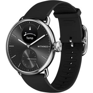 Withings ScanWatch 2 - Hybrid Smart Watch, Heart Rate Monitoring, Fitness Tracker, Cycle Tracker, Sleep Monitoring, GPS Tracker, 30-Day Battery Life, Android & Apple Compatible, HSA/FSA (Black)