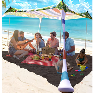 SUNWISHA Beach Tent Sun Shelter 10x10FT, Portable Shade Canopy UPF 50+, with 4 Aluminum Foldable Poles, Protection Beach Shade Canopy, Camping, Fishing, Picnics, Backyard Picnics SUNWISHA Beach Tent Sun Shelter 10x10FT, Portable Shade Canopy UPF 50+, with 4 Aluminum Foldable Poles, Protection Beach Shade Canopy, Camping, Fishing, Picnics, Backyard Picnics