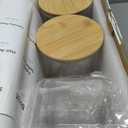 Glass Laundry Pods Container & Acrylic Dryer Sheet Holder with Bamboo Lids, Scoops & Labels | Premium Laundry Room Organization and Storage for Detergent Pods, Powder, Dryer Balls & Beads