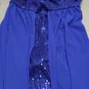 GRACE KARIN Girls Halter Neck Sequin Dress 6-14Y Kids Fancy Formal Party Christmas Sparkly Pageant Birthday Dresses (10-12 Years, Royal Blue)