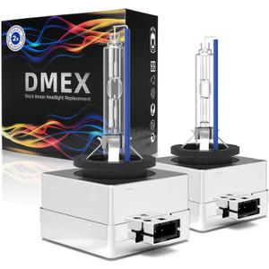 DMEX D1S HID Headlight Bulbs 6000K Cool White Xenon 35W 66144 66140 85140 85415 Replacement - Pack of 2 (Not fit Halogen Headlamp)
