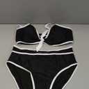 Blooming Jelly Womens High Waisted Bikini Set Tie Knot High Rise Two Piece Swimsuits Bathing Suits, Size L