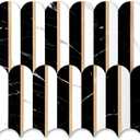 10-Sheet Fish Scale Peel and Stick Backsplash for Kitchen Wall Tiles,12 inches Black Clara Stone Mixed Metal Gold 3D PVC Wall Tile Stick on Backsplash for Kitchen and Bathroom