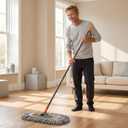 CLEANHOME Microfiber Dust Mop for Hardwood Floor Cleaning, Dry and Wet Baseboard and Floor Duster, Household Cleaning Tool for Kitchen, Bathroom