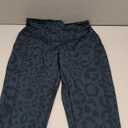 Colorfulkoala Women's High Waisted Yoga Capris 21" Inseam Leggings with Pockets (X-Large, Cyan Leopard)