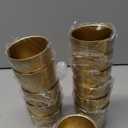 Amyhill 12 Pieces Stainless Steel Cups Double Wall Tumbler Glasses Stackable Metal Drinking Cups Insulated Drinking Glasses Reusable Camping Mugs for Home Camping RV BBQ Office Party(Gold,5.9 oz)