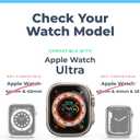 3 x Power Theory Designed for Apple Watch Ultra and Apple Watch Ultra 2 Screen Protector - Easy Install, Premium Full body Protection, Hard Bumper Case with Tempered Glass for iWatch (Black, 49mm)