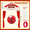 3 Pcs Circus Theme Party Decorations, Carnival Party Entryway Door Decorations, Circus Tent Decorations Set, Halloween Red White Striped Banner for Circus Clown Party Halloween Decor
