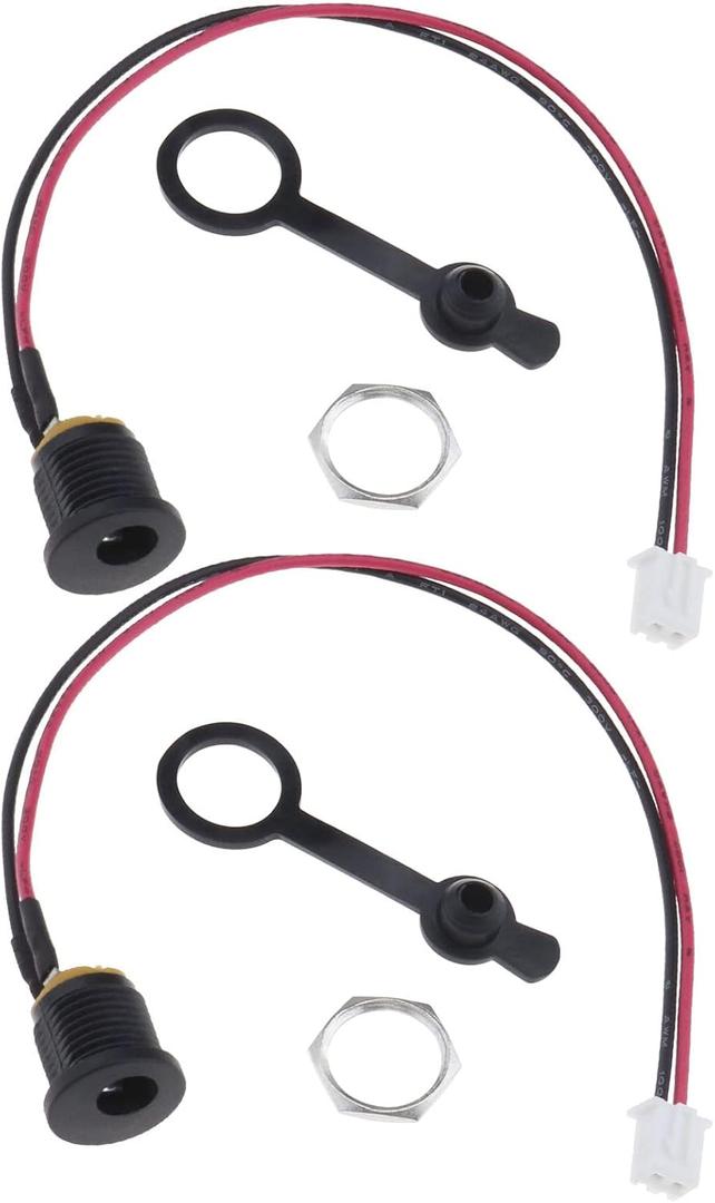 The Lord of the Tools 2Pcs Electric Bike Charging Port Replacement E-Bike Scooter Charging Dc Port Compatible with Charging Hole DC5.5x2.1mm Accessories 16cm/ 6.3in