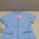 Women's Scrub Top Full Zip up Short Sleeve Nurse Shirts with 2 Zipper Pockets Jackets Lightweight Medical Uniform, S